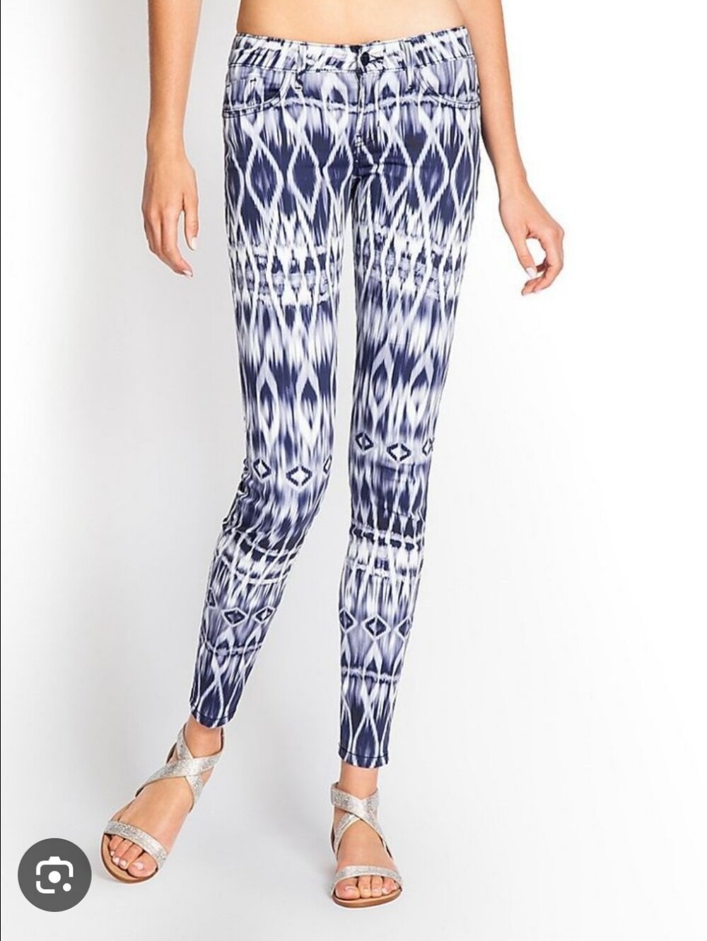 GUESS Brittney Straightleg Printed Stretch Pants